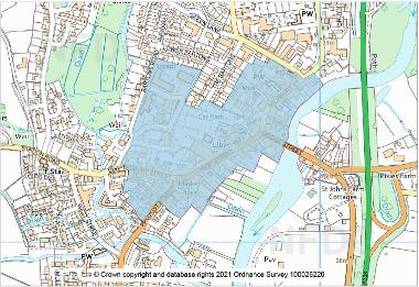 Town centre map of Fordingbridge