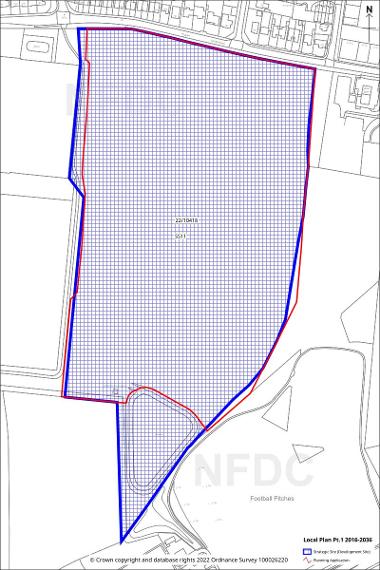 Plan showing area of planning applications for Strategic Site 11