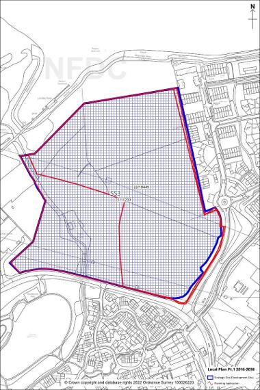 Red line boundary for SS3 showing current applications