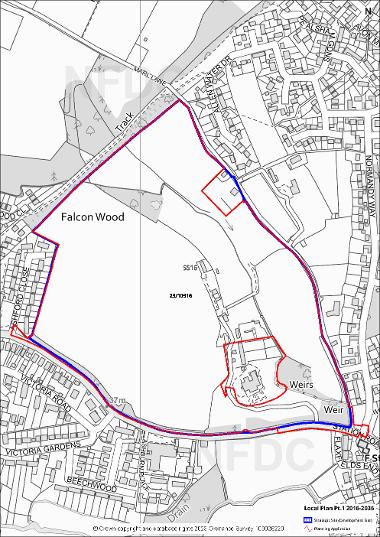 Map showing area of Strategic Site 16: Land to the north of Station Road, Ashford map