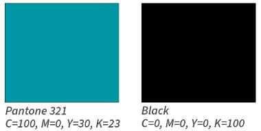 Image showing the standard font colours for use on signage