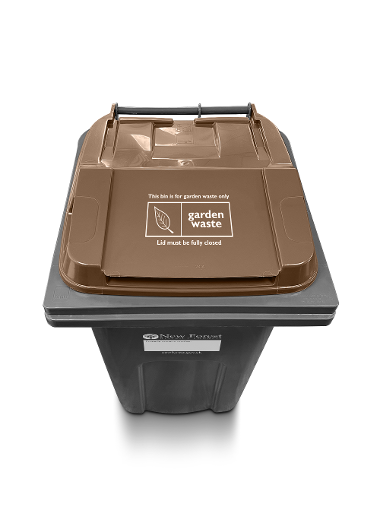 Wheeled garden waste bin