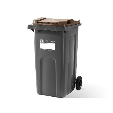 Wheeled garden waste bin